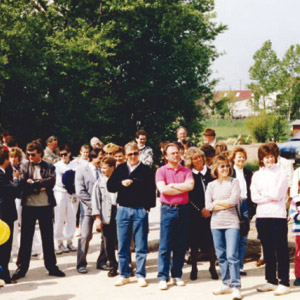 1989 viele Besucher kamen zur Einweihung der Tennisanlage